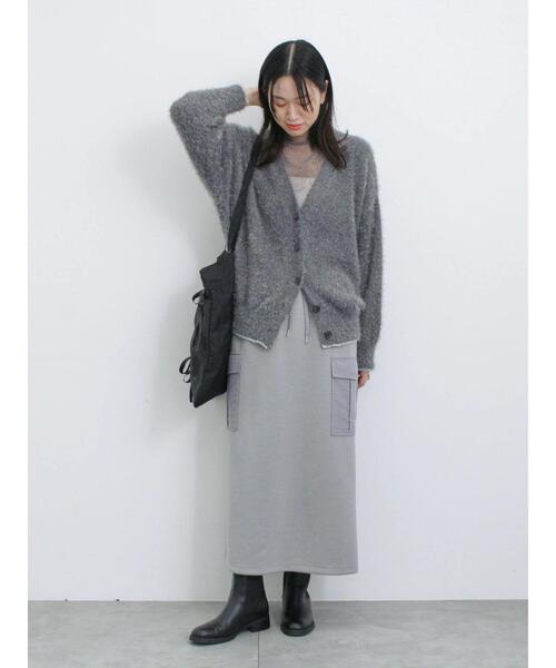 Samansa Mos2 blue（サマンサモスモスブルー）の「シャーリングリボントートバッグ（ハンドバッグ・レディース・パープル/ブラック/ライトベージュ・F）」の8枚目の写真