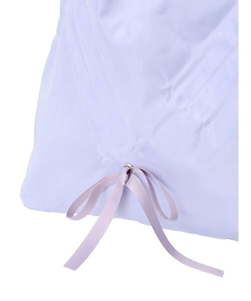 Samansa Mos2 blue（サマンサモスモスブルー）の「シャーリングリボントートバッグ（ハンドバッグ・レディース・パープル/ブラック/ライトベージュ・F）」の17枚目の写真