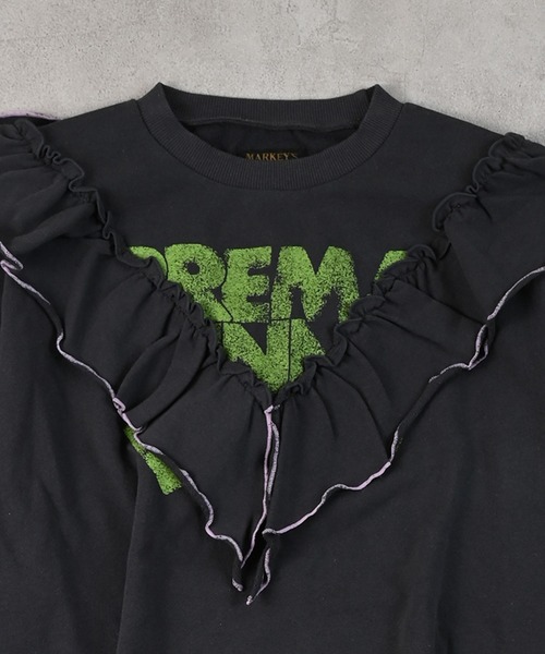 BIG FIELD（ビッグフィールド）の「裏毛Vフリルワンピース（ワンピース・キッズ・チャコール/イエロー/ラベンダー・90/100/110/120/130/140/150）」の21枚目の写真