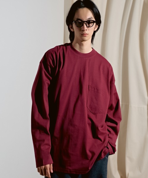 CALIFORNIA OUTFITTERS(カリフォルニア アウトフィッターズ)の「3-10B3 ポケット付 ワイド長袖Tシャツ(Tシャツ/カットソー・メンズ・ブラック/ベージュ/ホワイト/ワインレッド・M/L/XL)」の4枚目の写真