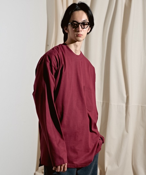 CALIFORNIA OUTFITTERS(カリフォルニア アウトフィッターズ)の「3-10B3 ポケット付 ワイド長袖Tシャツ(Tシャツ/カットソー・メンズ・ブラック/ベージュ/ホワイト/ワインレッド・M/L/XL)」の11枚目の写真