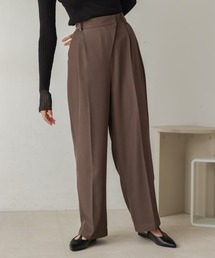 Bab | 【S・M・Lサイズ展開】ラップ調タック入りスラックス(スラックス)