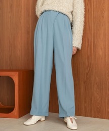 Bab | 【S・M・Lサイズ展開】ラップ調タック入りスラックス(スラックス)