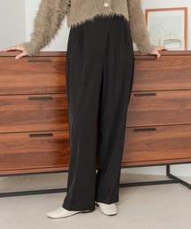 Bab | 【S・M・Lサイズ展開】ラップ調タック入りスラックス(スラックス)