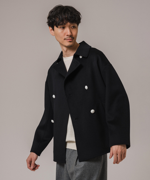 EDIFICE（エディフィス）の「CALMER(カルメール) 別注 ハミルトンリバーPコート（ピーコート・メンズ・ネイビー/チャコールグレー・FREE）」の15枚目の写真