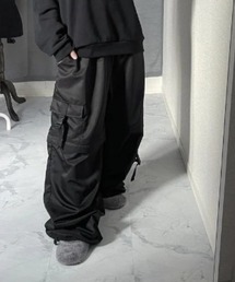 パンツ GIBOUS SCORPION ZIPPER CARGO TROUSERS 再販】gibous scorpion zipper cargo trousers black