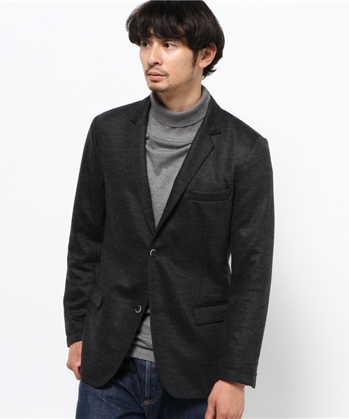 SOLIDO（ソリード）の「【販売店舗限定】SOLIDO(ソリード)ジャージージャケット/MSL16A439（テーラードジャケット・メンズ・チャコールグレー/ネイビー・2/1/3）」の2枚目の写真