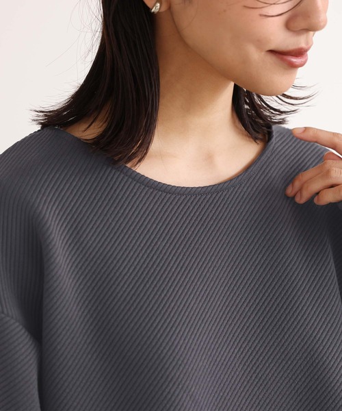 n'OrLABEL(ノアールレーベル)の「ボリュームスリーブジャカードカットソー(Tシャツ/カットソー・レディース・ブラック/杢グレー/ボルドー/チャコール・FREE)」の10枚目の写真