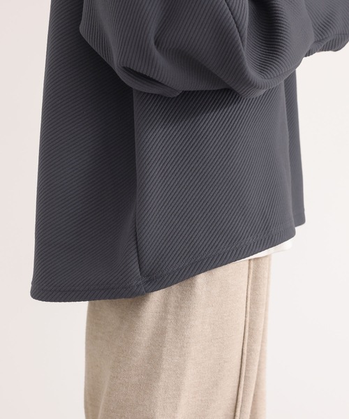 n'OrLABEL(ノアールレーベル)の「ボリュームスリーブジャカードカットソー(Tシャツ/カットソー・レディース・ブラック/杢グレー/ボルドー/チャコール・FREE)」の13枚目の写真