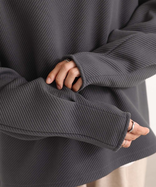 n'OrLABEL(ノアールレーベル)の「ボリュームスリーブジャカードカットソー(Tシャツ/カットソー・レディース・ブラック/杢グレー/ボルドー/チャコール・FREE)」の14枚目の写真