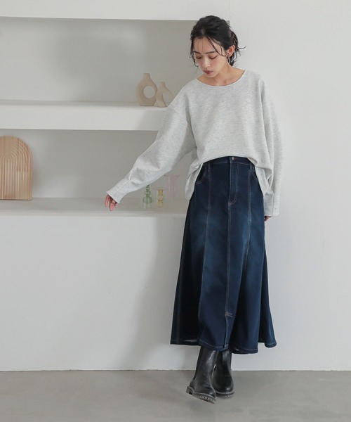 n'OrLABEL(ノアールレーベル)の「ボリュームスリーブジャカードカットソー(Tシャツ/カットソー・レディース・ブラック/杢グレー/ボルドー/チャコール・FREE)」の5枚目の写真
