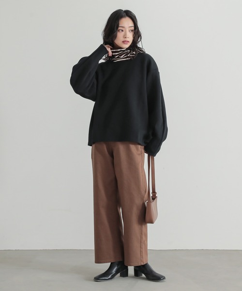 n'OrLABEL(ノアールレーベル)の「ボリュームスリーブジャカードカットソー(Tシャツ/カットソー・レディース・ブラック/杢グレー/ボルドー/チャコール・FREE)」の20枚目の写真