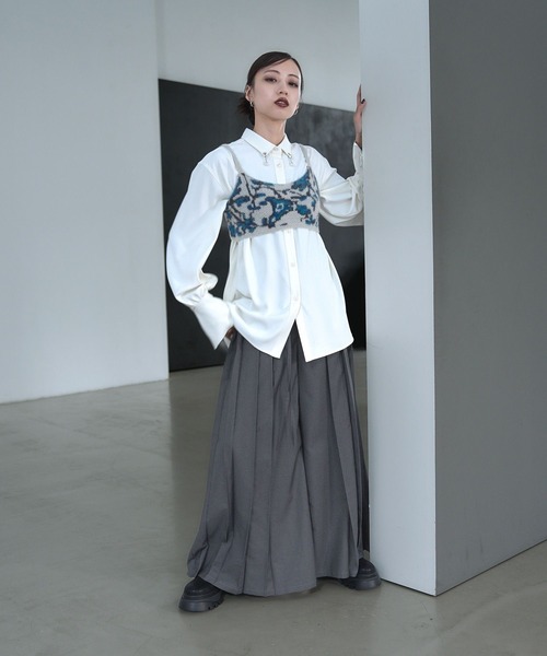 HARE(ハレ)の「エリパーツシャツ(HARE)(シャツ/ブラウス・レディース・ブルー/ブラック/ホワイト・FREE)」の5枚目の写真