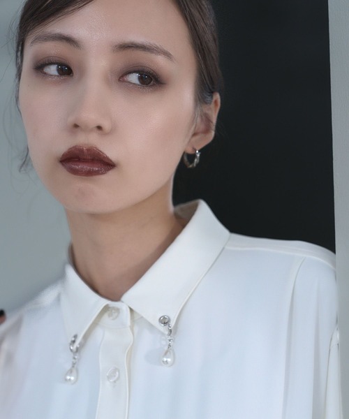 HARE(ハレ)の「エリパーツシャツ(HARE)(シャツ/ブラウス・レディース・ブルー/ブラック/ホワイト・FREE)」の14枚目の写真