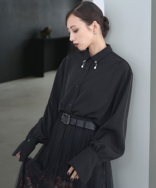 ハレ　エリパーツシャツ　パープル 楽天市場】エリパーツシャツ HARE ハレ トップス シャツ