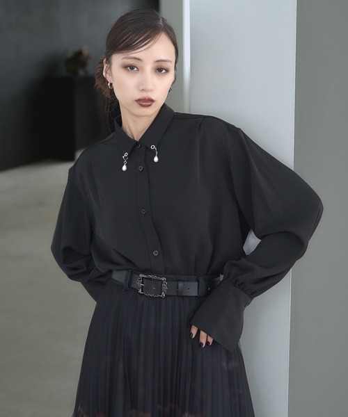 HARE(ハレ)の「エリパーツシャツ(HARE)(シャツ/ブラウス・レディース・ブルー/ブラック/ホワイト・FREE)」の21枚目の写真