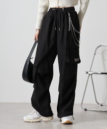 .works起毛ツイルチェーン付カーゴパンツ