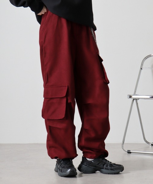 選べる4size ／ 2color 】2WAY ドロストフェイクレザーワイド