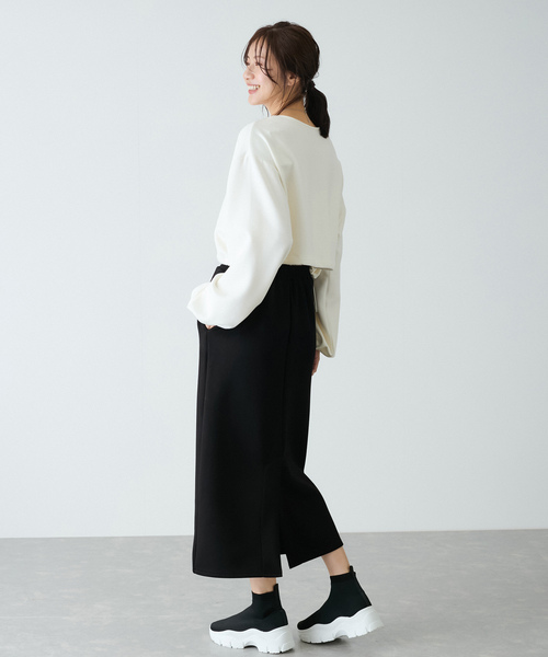 Jayro(ジャイロ)の「ダンボールニット裾ドロストプルオーバー(Tシャツ/カットソー・レディース・ブラック/チャコールグレー/ホワイト系その他・M)」の20枚目の写真