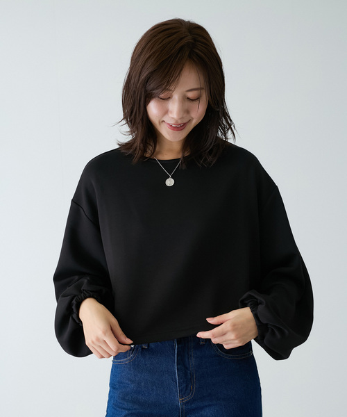 Jayro(ジャイロ)の「ダンボールニット裾ドロストプルオーバー(Tシャツ/カットソー・レディース・ブラック/チャコールグレー/ホワイト系その他・M)」の22枚目の写真