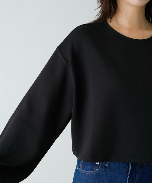 Jayro(ジャイロ)の「ダンボールニット裾ドロストプルオーバー(Tシャツ/カットソー・レディース・ブラック/チャコールグレー/ホワイト系その他・M)」の11枚目の写真