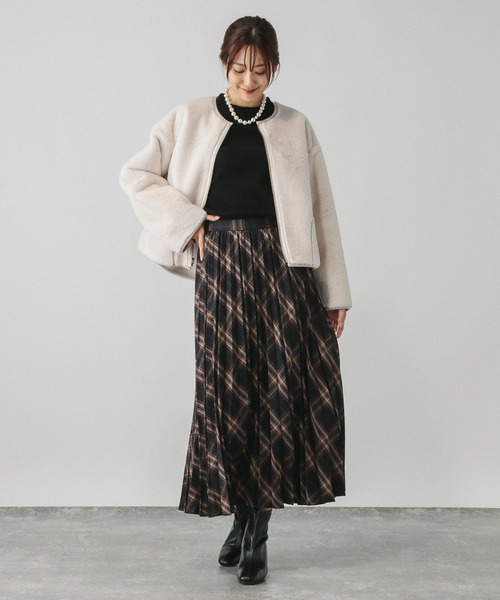 GLOBAL WORK（グローバルワーク）の「リバーシブルフェイクムートンブルゾン/115437（ブルゾン・レディース・モカ/アイボリー/ライトグレー・LARGE/MEDIUM）」の10枚目の写真