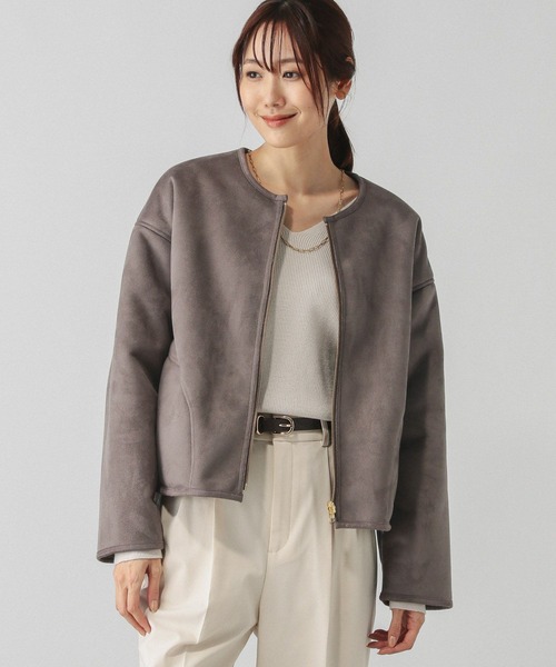 GLOBAL WORK（グローバルワーク）の「リバーシブルフェイクムートンブルゾン/115437（ブルゾン・レディース・モカ/アイボリー/ライトグレー・LARGE/MEDIUM）」の20枚目の写真