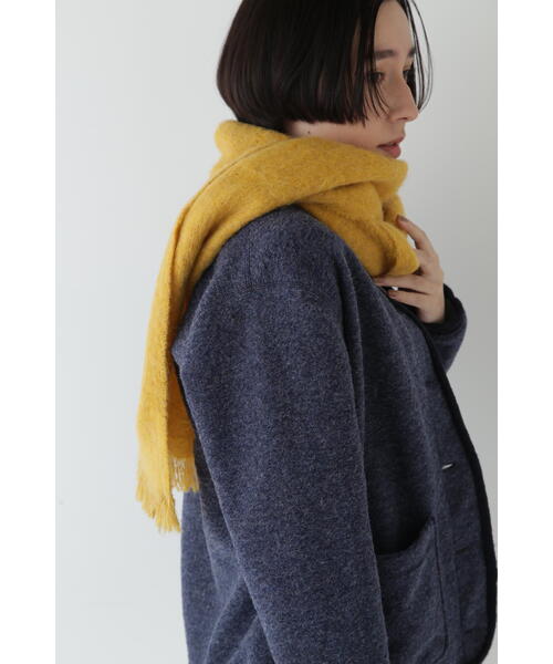 human woman（ヒューマンウーマン）の「モヘヤミックスストール（ストール/ショール・レディース・ベージュ/イエロー・ﾌﾘ-）」の7枚目の写真