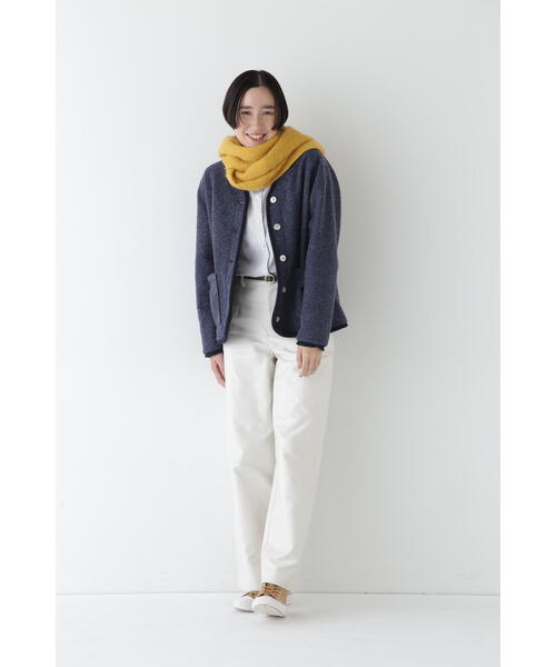 human woman（ヒューマンウーマン）の「モヘヤミックスストール（ストール/ショール・レディース・ベージュ/イエロー・ﾌﾘ-）」の8枚目の写真