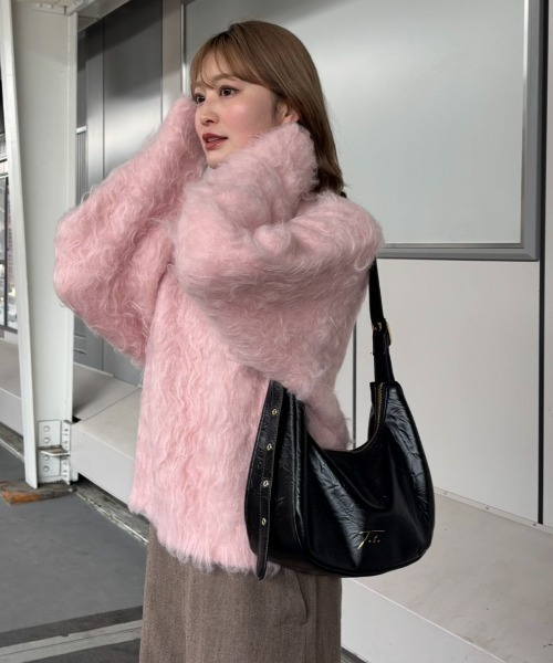 INTER FACTORY(インターファクトリー)の「吉田南歩 - "Teto"ワッシャーショルダーバッグ made in INTERFACTORY(ショルダーバッグ・レディース・ベージュ/ブラック/シルバー・FREE)」の5枚目の写真