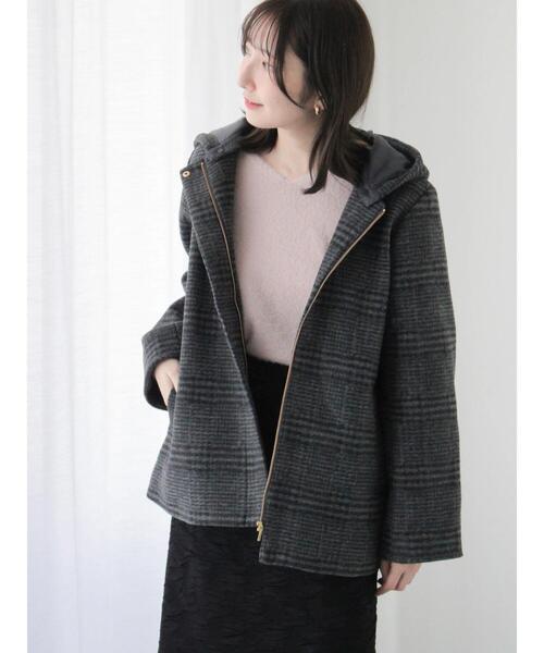 【セール】カットメルトンフード取り外し2WAYショートコート（その他アウター）｜Te chichi TERRASSE（テチチテラス）