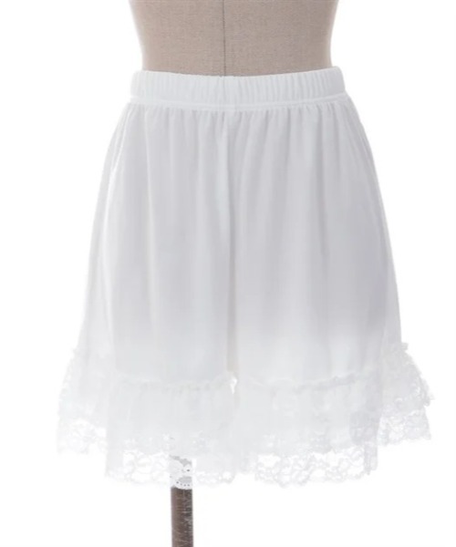 axes femme(アクシーズファム)の「裾レースデザインペチパンツ(その他アンダーウェア/インナー・レディース・ホワイト/ブラック・FREE)」の4枚目の写真