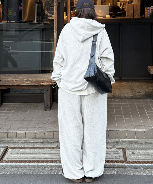 セール】【ユニセックス】ワンポイント刺繍ワイドスウェット