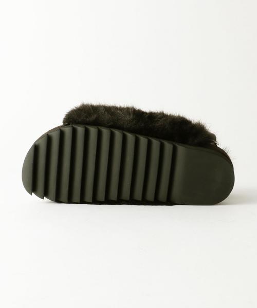 Casselini（キャセリーニ）の「CASSELINI フェイクファーサンダル/BC CASSELINI FKFUR SNDL（サンダル・レディース・オフホワイト/ブラック・23cm/24cm/23.5cm）」の6枚目の写真