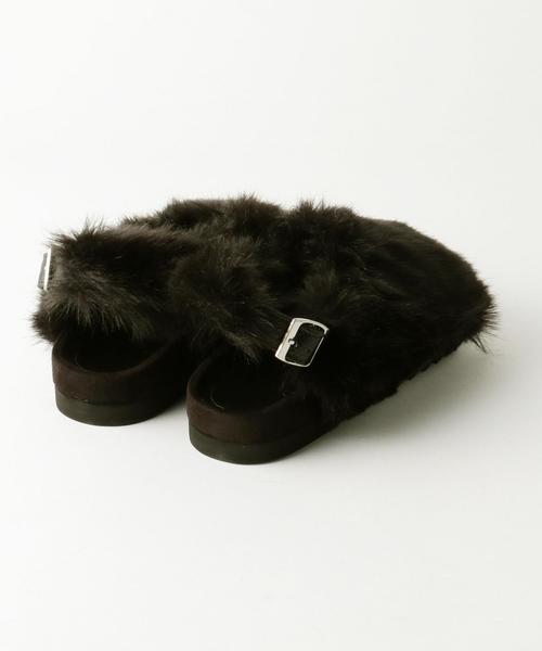 Casselini（キャセリーニ）の「CASSELINI フェイクファーサンダル/BC CASSELINI FKFUR SNDL（サンダル・レディース・オフホワイト/ブラック・23cm/24cm/23.5cm）」の7枚目の写真