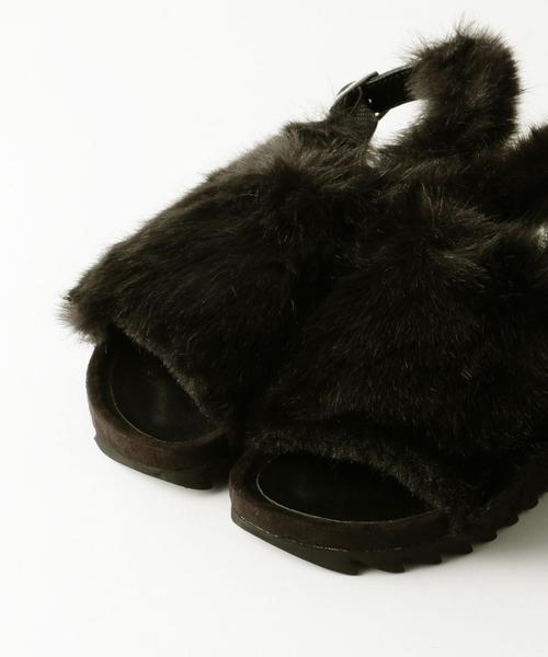 Casselini（キャセリーニ）の「CASSELINI フェイクファーサンダル/BC CASSELINI FKFUR SNDL（サンダル・レディース・オフホワイト/ブラック・23cm/24cm/23.5cm）」の8枚目の写真