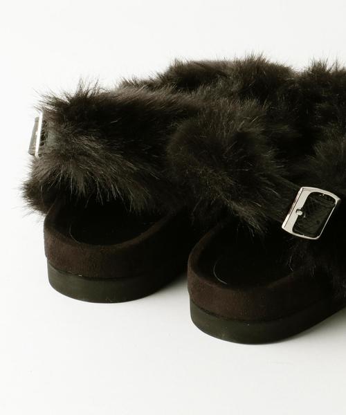 Casselini（キャセリーニ）の「CASSELINI フェイクファーサンダル/BC CASSELINI FKFUR SNDL（サンダル・レディース・オフホワイト/ブラック・23cm/24cm/23.5cm）」の11枚目の写真