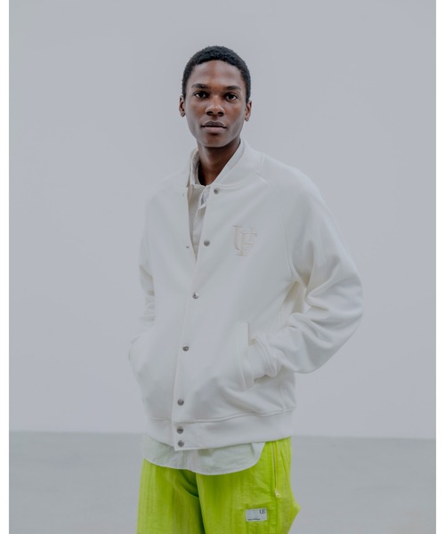 uniform experiment（ユニフォームエクスペリメント）の「SWEAT VARSITY JACKET（ブルゾン・メンズ・ブラック/グレー/ホワイト・3/2/1/4）」の7枚目の写真