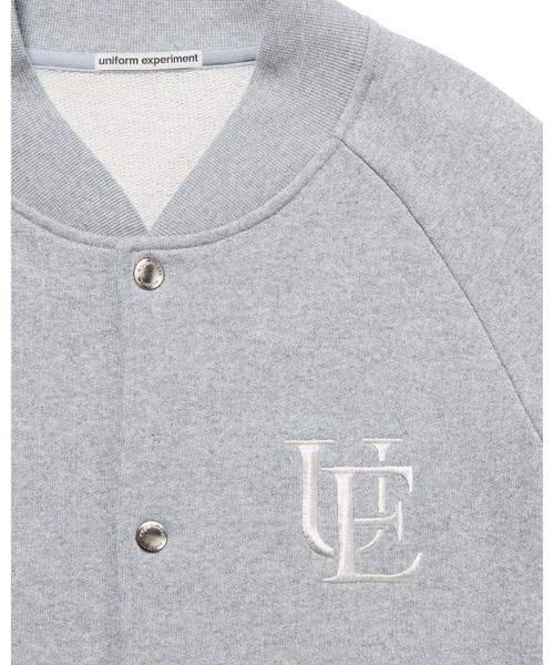 uniform experiment（ユニフォームエクスペリメント）の「SWEAT VARSITY JACKET（ブルゾン・メンズ・ブラック/グレー/ホワイト・3/2/1/4）」の6枚目の写真