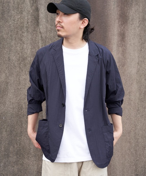 NO NEED（ノーニード）の「タスランナイロン アクティブジャケット/セットアップ可能（テーラードジャケット・メンズ・ネイビー/ブラック/チャコール・L/M）」の3枚目の写真