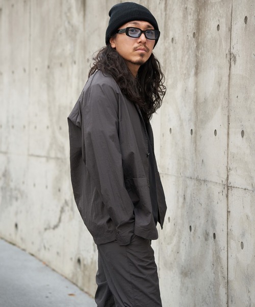 NO NEED（ノーニード）の「タスランナイロン アクティブジャケット/セットアップ可能（テーラードジャケット・メンズ・ネイビー/ブラック/チャコール・L/M）」の12枚目の写真