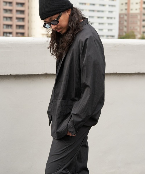 NO NEED（ノーニード）の「タスランナイロン アクティブジャケット/セットアップ可能（テーラードジャケット・メンズ・ネイビー/ブラック/チャコール・L/M）」の9枚目の写真