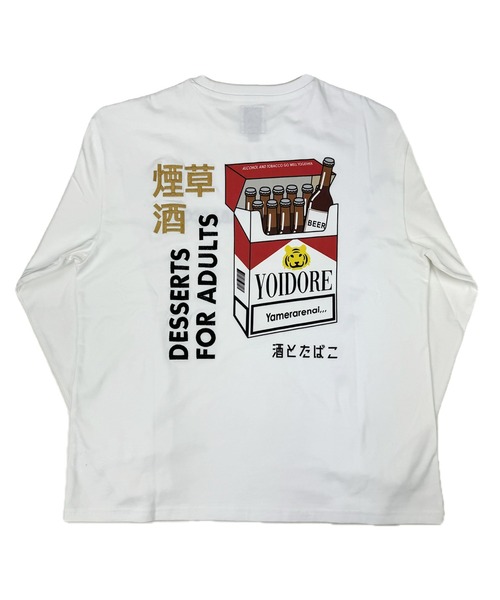 JACKROSE（ジャックローズ）の「YOIDORE 酒とﾀﾊﾞｺ L/S TEE（Tシャツ/カットソー・メンズ・ホワイト/ブラック・L/M/XL）」の7枚目の写真