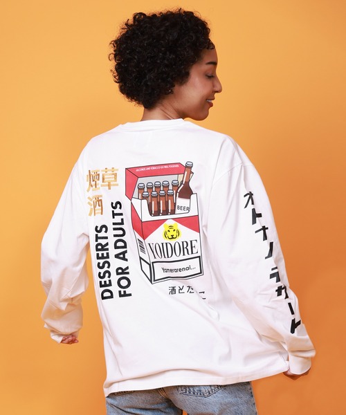 JACKROSE（ジャックローズ）の「YOIDORE 酒とﾀﾊﾞｺ L/S TEE（Tシャツ/カットソー・メンズ・ホワイト/ブラック・L/M/XL）」の11枚目の写真