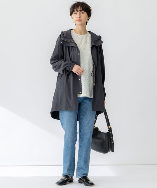 セール】【撥水加工】ナイロン2WAYストレッチ フーデットアウター