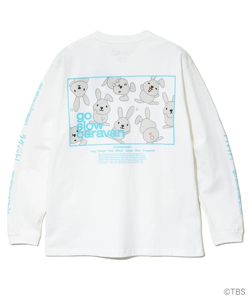go slow caravan(ゴースローキャラバン)の「ラヴィット!×gsc USACラッピースクエアLOGO LSTEE(Tシャツ/カットソー・メンズ・ホワイト/ブラック・MEDIUM/X-LARGE/LARGE)」の14枚目の写真