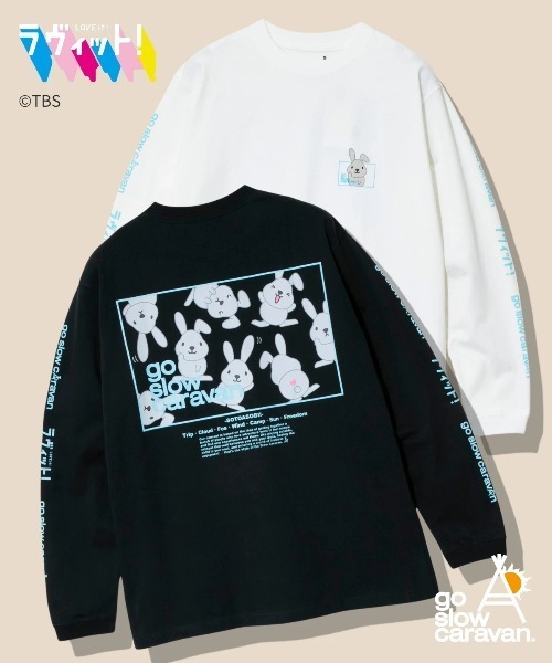 go slow caravan(ゴースローキャラバン)の「ラヴィット!×gsc USACラッピースクエアLOGO LSTEE(Tシャツ/カットソー・メンズ・ホワイト/ブラック・MEDIUM/X-LARGE/LARGE)」の16枚目の写真