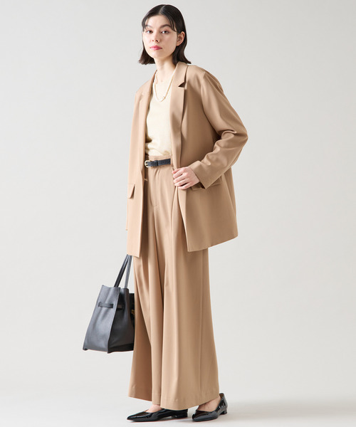 Tiara（ティアラ）の「タックワイドパンツ（セットアップ可）（その他パンツ・レディース・ブラック/ベージュ・2/3）」の7枚目の写真