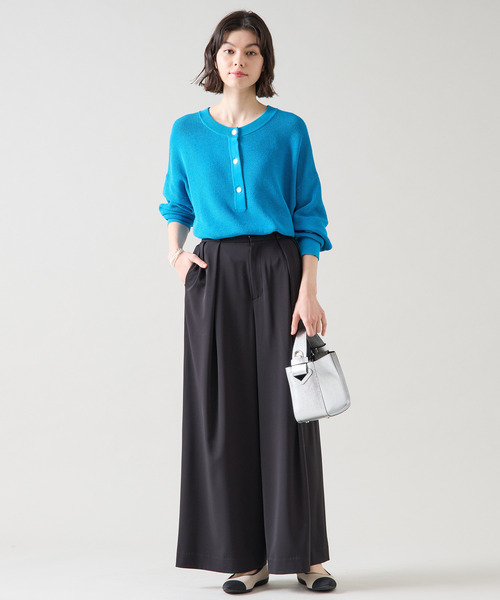 Tiara（ティアラ）の「タックワイドパンツ（セットアップ可）（その他パンツ・レディース・ブラック/ベージュ・2/3）」の19枚目の写真