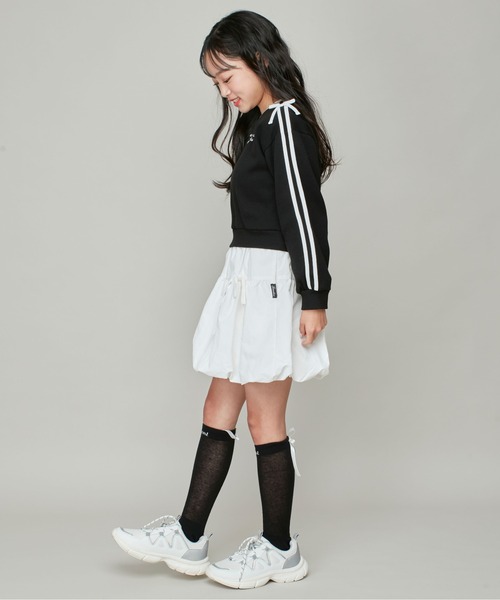 JENNI love（ジェニィラブ）の「大好評につき再入荷！【ウエスト調整可】リボン付きタフタバルーンスカパン（スカート・キッズ・オフホワイト/グレー/アイボリー/ブラック・130cm/140cm/150cm/160cm）」の13枚目の写真